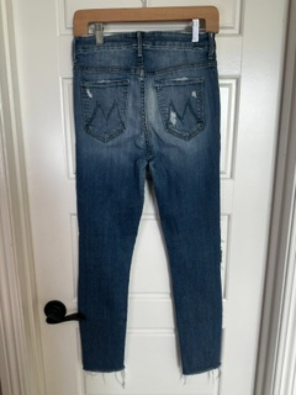 Mother High Waisted Looker Ankle Fray Jeans